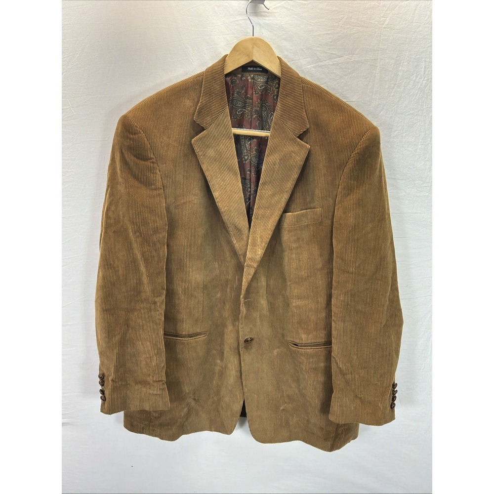 Vtg Lauren Ralph Lauren Mens 46R Corduroy Sport Coat Brown Jacket Blazer Casual